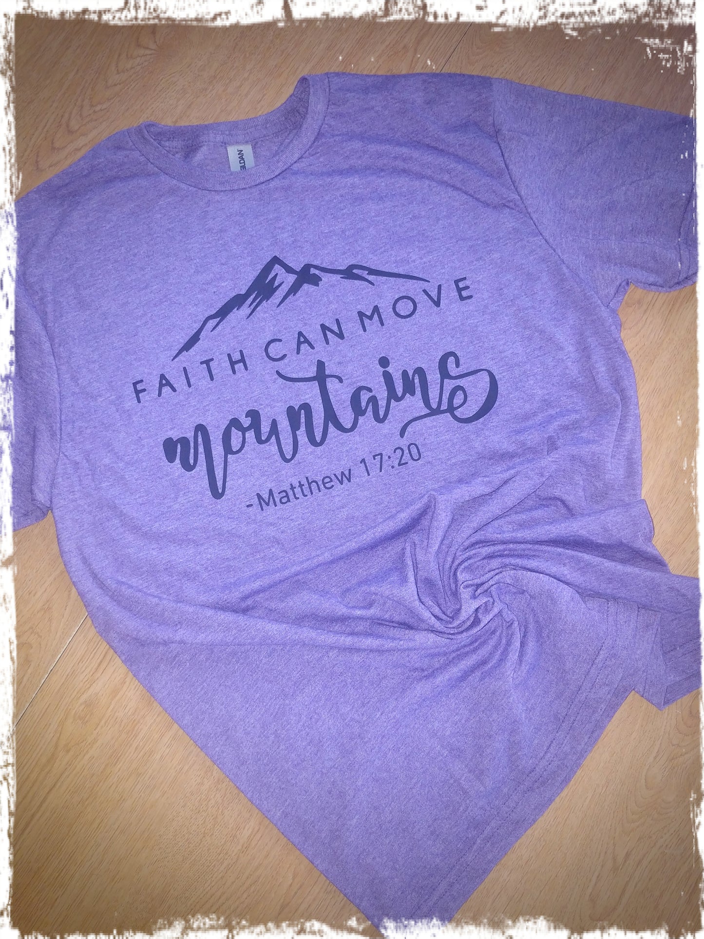 Faith can move Mountains - purple