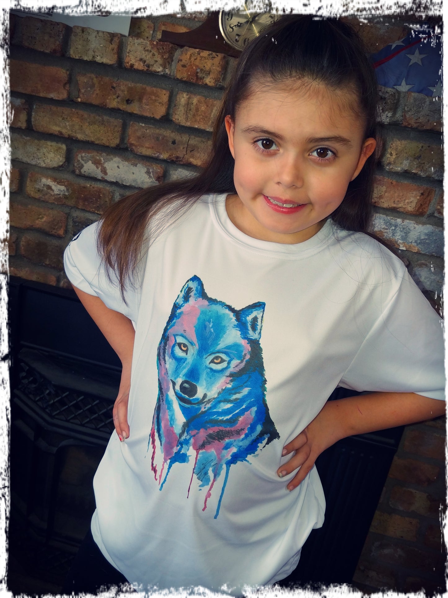 Youth - Born to be Wild Watercolor Blue Wolf