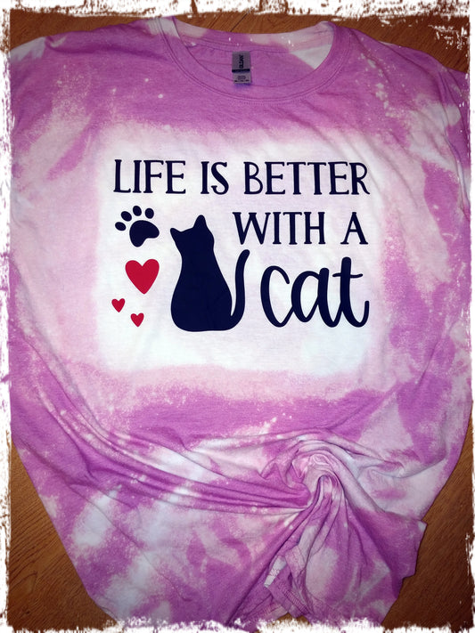 Life is better with a cat - Pink