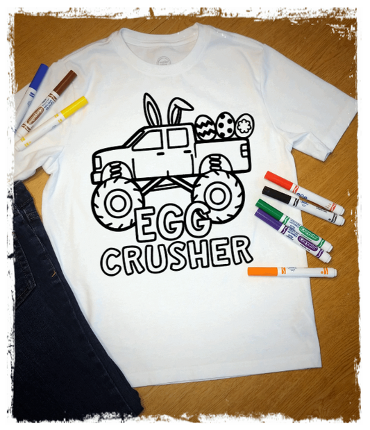 Youth - Coloring Egg Crusher tshirt