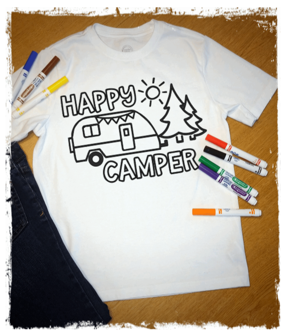 Youth - Coloring Happy Camper